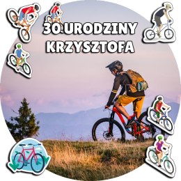 OPŁATEK NA TORT 20CM - ROWERY ROWER HOBBY + IMIĘ + GRATIS! 15CM 18CM