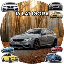 OPŁATEK NA TORT 20CM - SAMOCHODY AUTA BMW + IMIĘ + GRATIS! 15CM 18CM