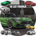 OPŁATEK NA TORT 20CM - SAMOCHODY AUTA MERCEDES + IMIĘ + GRATIS! 15CM 18CM