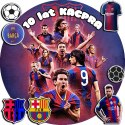 OPŁATEK NA TORT 20CM - PIŁKA NOŻNA FC BARCELONA + IMIĘ + GRATIS! 15CM 18CM