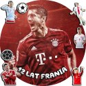 OPŁATEK NA TORT 20CM - PIŁKA NOŻNA LEWANDOWSKI + IMIĘ + GRATIS! 15CM 18CM
