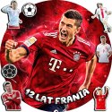 OPŁATEK NA TORT 20CM - PIŁKA NOŻNA LEWANDOWSKI + IMIĘ + GRATIS! 15CM 18CM