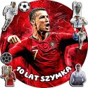 OPŁATEK NA TORT 20CM - PIŁKA NOŻNA RONALDO + IMIĘ + GRATIS! 15CM 18CM