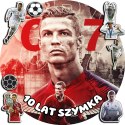 OPŁATEK NA TORT 20CM - PIŁKA NOŻNA RONALDO + IMIĘ + GRATIS! 15CM 18CM