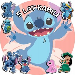 OPŁATEK NA TORT 20CM - STICH STICZ BAJKA SŁODKI + IMIĘ + GRATIS! 15CM 18CM