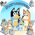 OPŁATEK NA TORT 20CM - BLUEY BLUE BINGO + IMIĘ + GRATIS! 15CM 18CM