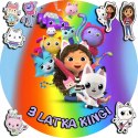 OPŁATEK NA TORT 20CM - KOCI DOMEK GABI GABBY + IMIĘ + GRATIS! 15CM 18CM
