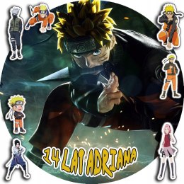 OPŁATEK NA TORT 20CM - NARUTO ANIME + IMIĘ + GRATIS! 15CM 18CM