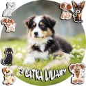 OPŁATEK NA TORT 20CM - PSY PIES PIESEK PSA + IMIĘ + GRATIS! 15CM 18CM