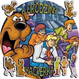 OPŁATEK NA TORT 20CM - SCOOBY-DOO BAJKA + IMIĘ + GRATIS! 15CM 18CM