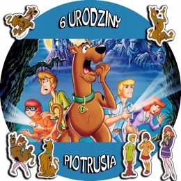 OPŁATEK NA TORT 20CM - SCOOBY-DOO BAJKA + IMIĘ + GRATIS! 15CM 18CM