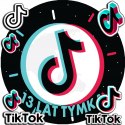 OPŁATEK NA TORT 20CM - TIKK-TOKK SOCIAL MEDIA + IMIĘ + GRATIS! 15CM 18CM