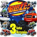 OPŁATEK NA TORT 20CM - BLAZE MONSTER TRUCK + IMIĘ + GRATIS! 15CM 18CM