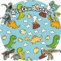 OPŁATEK NA TORT 20CM - DINOZAURY DINO + IMIĘ + GRATIS! 15CM 18CM