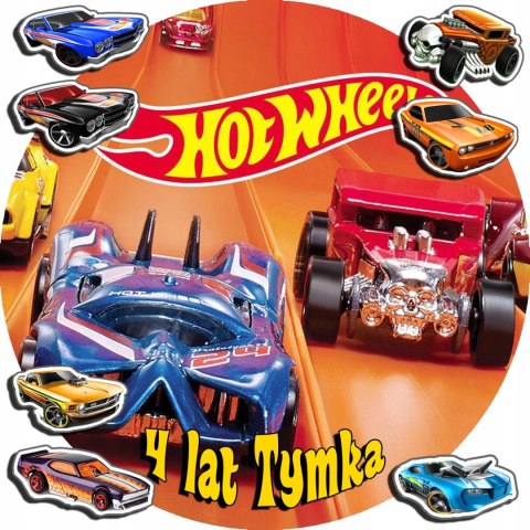 OPŁATEK NA TORT 20CM - HOT WHEELS AUTA + IMIĘ + GRATIS! 15CM 18CM OPŁATEK NA TORT 20CM - HOT WHEELS AUTA + IMIĘ + GRATIS! 15CM 18CM