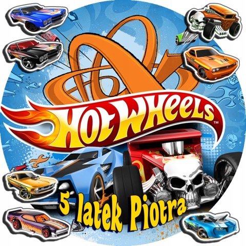 OPŁATEK NA TORT 20CM - HOT WHEELS AUTA + IMIĘ + GRATIS! 15CM 18CM OPŁATEK NA TORT 20CM - HOT WHEELS AUTA + IMIĘ + GRATIS! 15CM 18CM