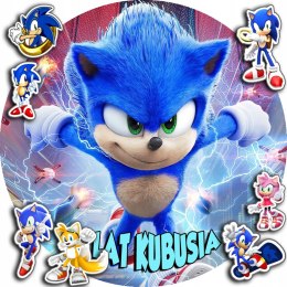 OPŁATEK NA TORT 20CM - SONIC SONIK BAJKA + IMIĘ + GRATIS! 15CM 18CM
