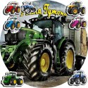 OPŁATEK NA TORT 20CM - TRAKTORY TRAKTOR + IMIĘ + GRATIS! 15CM 18CM
