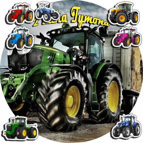 OPŁATEK NA TORT 20CM - TRAKTORY TRAKTOR + IMIĘ + GRATIS! 15CM 18CM OPŁATEK NA TORT 20CM - TRAKTORY TRAKTOR + IMIĘ + GRATIS! 15CM 18CM