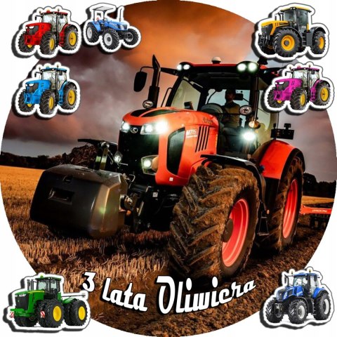 OPŁATEK NA TORT 20CM - TRAKTORY TRAKTOR + IMIĘ + GRATIS! 15CM 18CM OPŁATEK NA TORT 20CM - TRAKTORY TRAKTOR + IMIĘ + GRATIS! 15CM 18CM