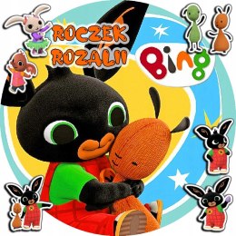 OPŁATEK NA TORT 20CM - KRÓLIK BING + IMIĘ + GRATIS! 15CM 18CM