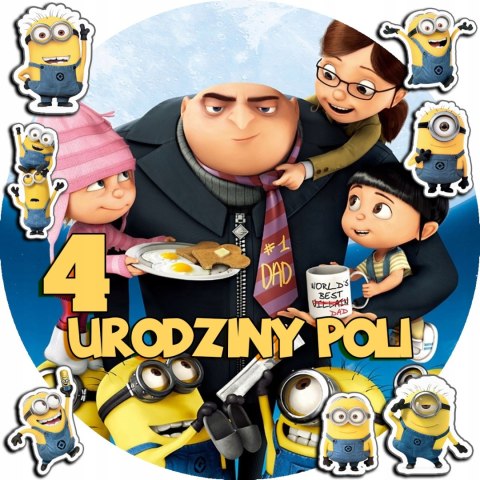 OPŁATEK NA TORT 20CM - MINIONKI BAJKA + IMIĘ + GRATIS! 15CM 18CM OPŁATEK NA TORT 20CM - MINIONKI BAJKA + IMIĘ + GRATIS! 15CM 18CM