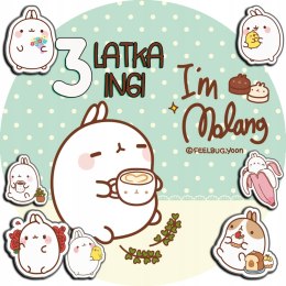 OPŁATEK NA TORT 20CM - MOLANG SŁODKIE + IMIĘ + GRATIS! 15CM 18CM