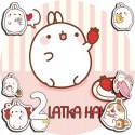 OPŁATEK NA TORT 20CM - MOLANG SŁODKIE + IMIĘ + GRATIS! 15CM 18CM