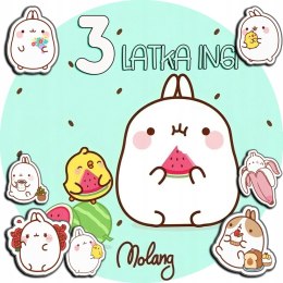 OPŁATEK NA TORT 20CM - MOLANG SŁODKIE + IMIĘ + GRATIS! 15CM 18CM