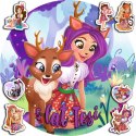 OPŁATEK NA TORT 20CM - ENCHANTIMALS + IMIĘ + GRATIS! 15CM 18CM