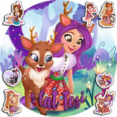 OPŁATEK NA TORT 20CM - ENCHANTIMALS + IMIĘ + GRATIS! 15CM 18CM OPŁATEK NA TORT 20CM - ENCHANTIMALS + IMIĘ + GRATIS! 15CM 18CM