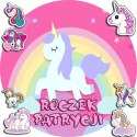 OPŁATEK NA TORT 20CM - JEDNOROŻEC UNICORN + IMIĘ + GRATIS! 15CM 18CM