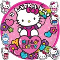 OPŁATEK NA TORT 20CM - KOTEK HEL.LO KITT.Y + IMIĘ + GRATIS! 15CM 18CM