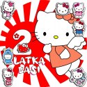 OPŁATEK NA TORT 20CM - KOTEK HEL.LO KITT.Y + IMIĘ + GRATIS! 15CM 18CM