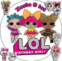 OPŁATEK NA TORT 20CM - LALECZKI LOL SURPRISE + IMIĘ + GRATIS! 15CM 18CM