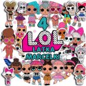 OPŁATEK NA TORT 20CM - LALECZKI LOL SURPRISE + IMIĘ + GRATIS! 15CM 18CM