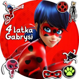OPŁATEK NA TORT 20CM - MIRACULUM CZARNY KOT + IMIĘ + GRATIS! 15CM 18CM