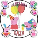 OPŁATEK NA TORT 20CM - ŚWINKA PEPPA BAJKA + IMIĘ + GRATIS! 15CM 18CM