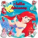 OPŁATEK NA TORT 20CM - SYRENKA ARIEL ARIELKA + IMIĘ + GRATIS! 15CM 18CM