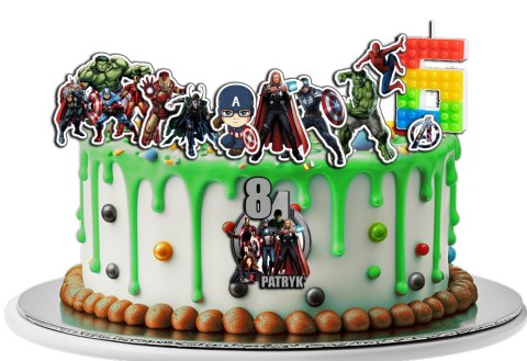 OPŁATEK ZESTAW NA URODZINY AVENGERS MARVEL + IMIĘ OPŁATEK ZESTAW NA URODZINY AVENGERS MARVEL + IMIĘ