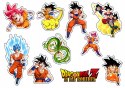 OPŁATEK ZESTAW NA URODZINY DRAGON BALL + IMIĘ