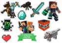 OPŁATEK URODZINY POSTACIE MINECRAFT PIXEL + IMIĘ