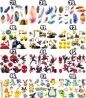 TATUAŻE ZMYWALNE DLA DZIECI POKEMON WIELE WZORÓW