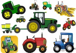 TATUAŻE ZMYWALNE DLA DZIECI TRAKTOR DUŻO WZORÓW