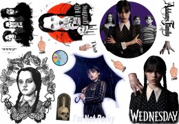 TATUAŻE ZMYWALNE DLA DZIECI Wednesday ADDAMS