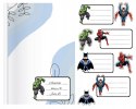 NAKLEJKI NA ZESZYT ZESZYTY NALEPKA 8szt - BATMAN HULK SUPERMEN + GRATIS